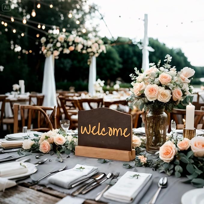 10 Pcs Reusable Mini Chalkboard Signs with Easel Stand for Food Labels, Double-Sided Use Message Board Signs, Weddings Place Cards, Birthday Parties, Table Numbers, Plants, Special Event Decorations