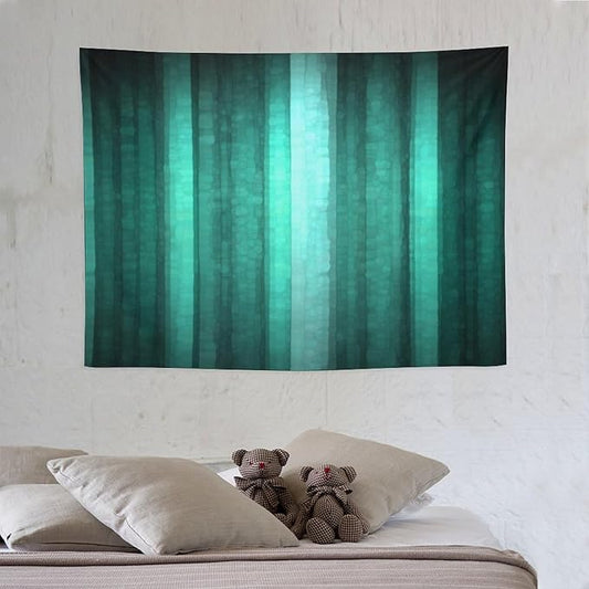 ZhiRain Teal Tapestry Wall Hanging Cool Glass Texture Ombre Turquoise Abstract Modern Tapestries Home Decor for Living Room Bedroom Apartment Farmhouse Dorm 30"x40"