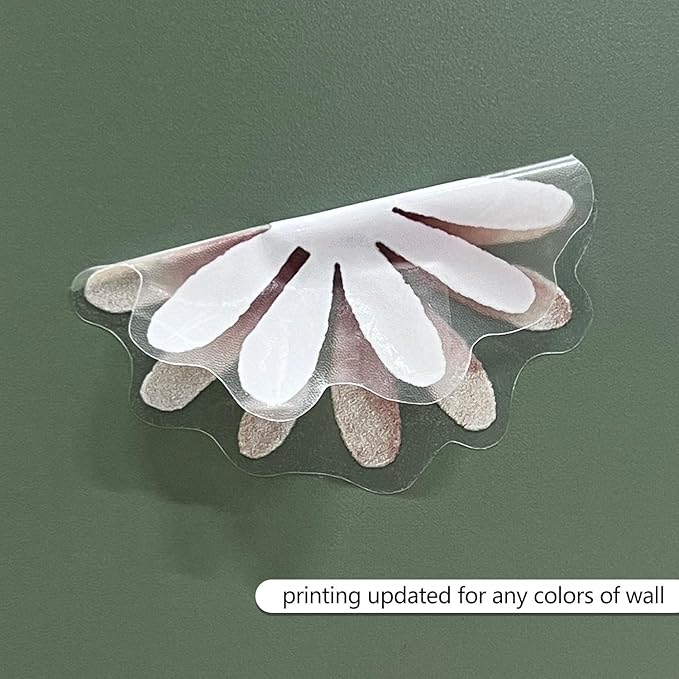 YouRfocus Daisy Wall Decals | Boho Flower Stickers for Girls' Rooms, Playrooms, Nurseries | Dual Layer Print for High Coverage | Removable Peel and Stick (Light Purple & Orange) | 6 Sheets