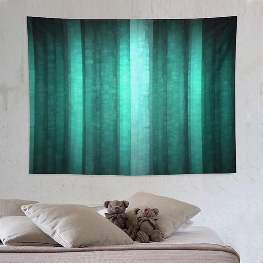 ZhiRain Teal Tapestry Wall Hanging Cool Glass Texture Ombre Turquoise Abstract Modern Tapestries Home Decor for Living Room Bedroom Apartment Farmhouse Dorm 60"x80"