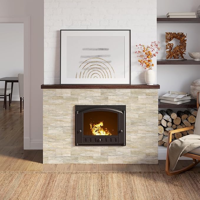 Yipscazo Peel and Stick backsplash 3 x 6 Inches 3D PVC Composite Wall Tile Stick on Backsplash Tile for Kitchen Bathroom, Laundry Room, Fireplace(Yellow Rocks, 100 Pieces)