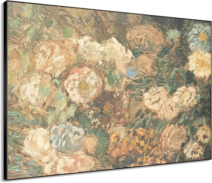 46"x60" XL Framed Wall Art - Impressionist Floral (Frame Assembly Required)