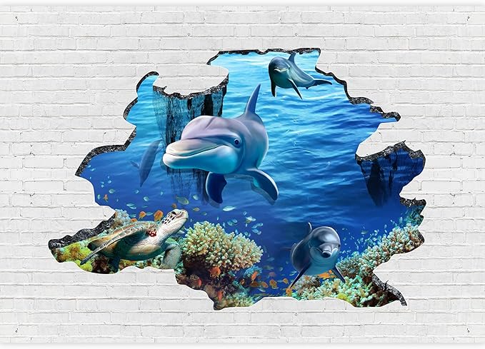wall26 Wall Mural The Beautiful Undersea World Removable Self-Adhesive Large Wallpaper - 66x96 inches