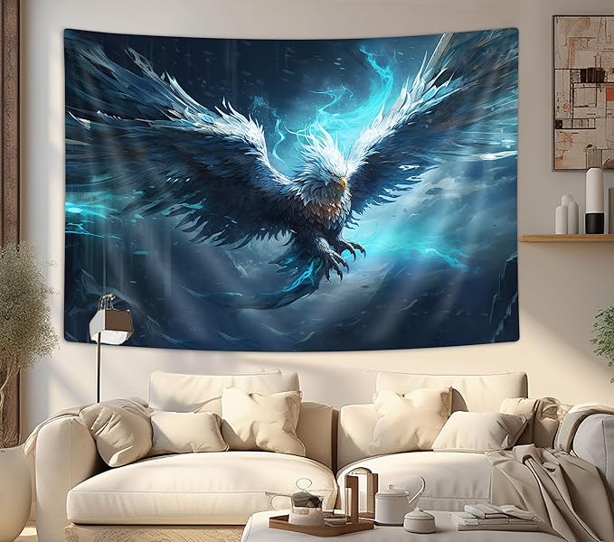 YDIDIAN Eagle Tapestry, Medieval Fantasy Animals Cool Art Aesthetics Wall Decor for Home College Dorm Living Room, Panels 90 x 70IN