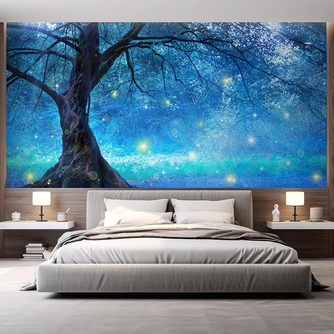 wall26 Fairy Tree in Mystic Forest Removable Wall Mural Self-Adhesive Large Wallpaper - 48x72 inches