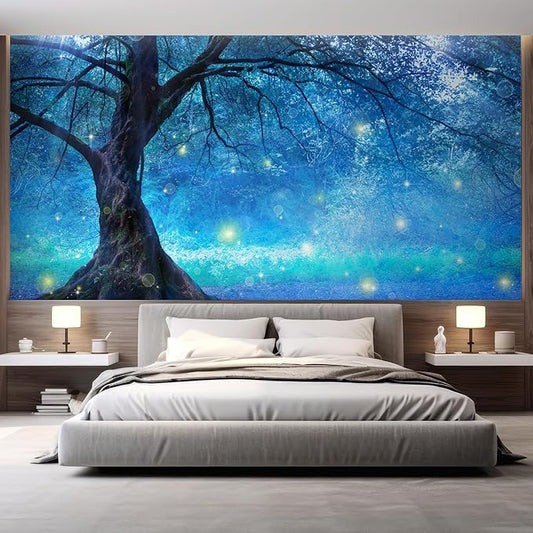 wall26 Fairy Tree in Mystic Forest Removable Wall Mural Self-Adhesive Large Wallpaper - 48x72 inches