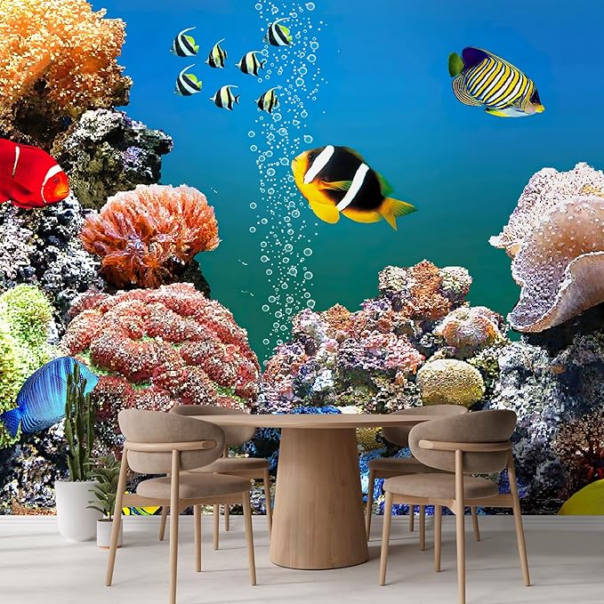 wall26 Wall Murals The Beautiful Undersea World Removable Self-Adhesive Large Wallpaper - 100x144 inches