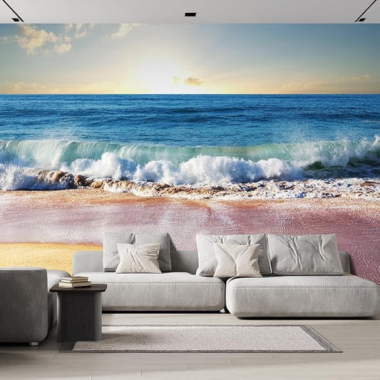 wall26 Wall Sticker/Wall Mural The United States of America Flag Painted on a Brick Walln, Not Peel and Stick, Non-Woven Wallpaper Decorative for Bedroom, Living Room, Office - 96x120 inches