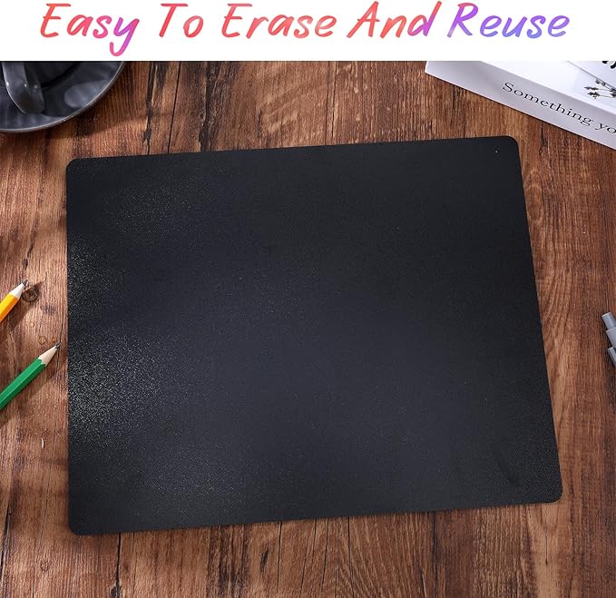 10 Pcs 12 x 9.5 Inch Frameless Chalkboard, Small Chalk Board Signs for Tables, Little Chalkboard Signs, Mini Blackboard for Restaurant Menu Classroom Home Office Decor