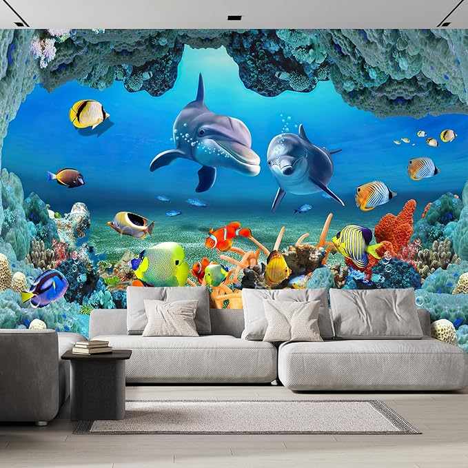 wall26 - Wall Mural The Beautiful Undersea World Removable Self-Adhesive Large Wallpaper - 96x144 inches