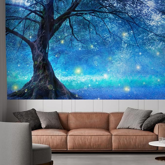 wall26 Fairy Tree in Mystic Forest Removable Wall Mural Self-Adhesive Large Wallpaper - 48x72 inches