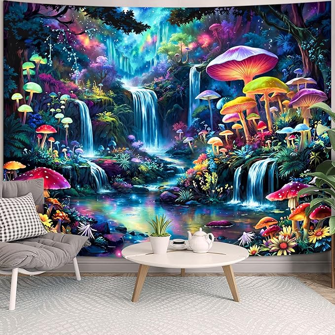 Zussun Hippie Sun Tapestry Boho Vintage Sunrise Nature Tree Lake Wall Tapestry for Bedroom Aesthetic Colorful Landscape Large Tapestries Wall Hanging for Dorm Living Room Decor 80 x 60 Inch