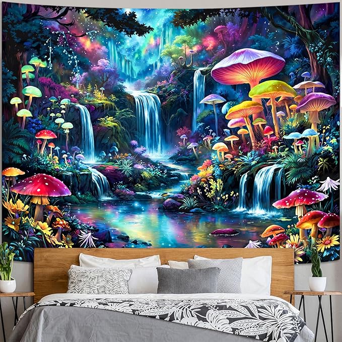 Zussun Hippie Sun Tapestry Boho Vintage Sunrise Nature Tree Lake Wall Tapestry for Bedroom Aesthetic Colorful Landscape Large Tapestries Wall Hanging for Dorm Living Room Decor 80 x 60 Inch