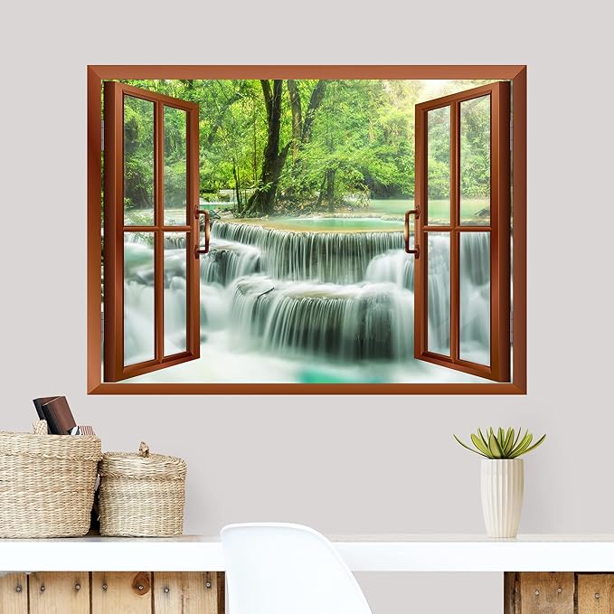 wall26 Waterfall in Thailand Removable Wall Sticker/Wall Mural - 36 inchx48 inch