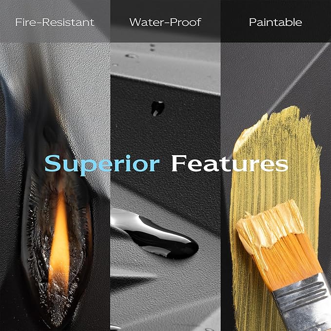 18-Pack 3D Wall Panels, 70" x 35" Textured Geometric Design Wall Tiles, PVC Decorative Wall Panels for Living Room, Bedroom, Bathroom, Office, Modern Wall Decor, Easy Install & Paintable - Black