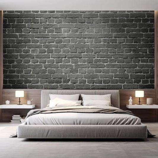 wall26 Old Dark Brick Wall, Texture Background Removable Wall Mural | Self-Adhesive Large Wallpaper - 48x72 inches