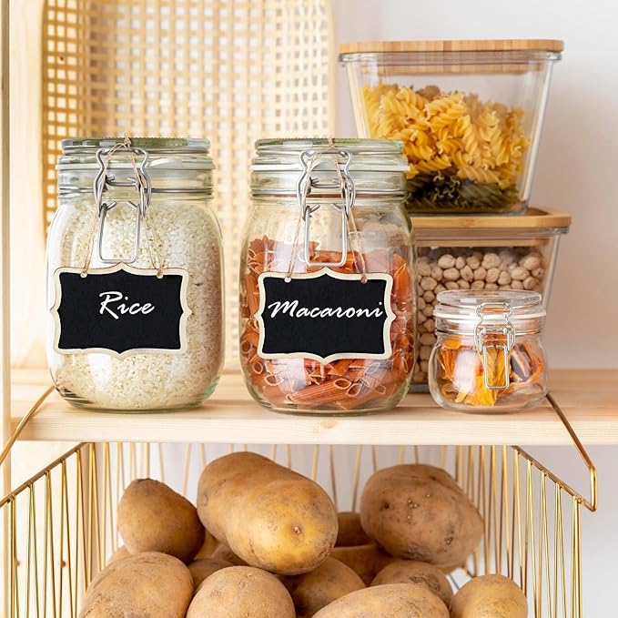 10 Pcs Mini Chalkboard Signs for Food 6.3 X 4.72 in Reusable Small Hanging Chalk Board Sign Erasable, Wooden Blackboard Labels for Party Buffet Name Tags for Message Board Signs, Price, Plants Black