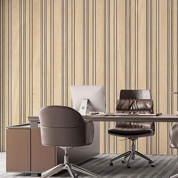 Art3d 4-Pack Glue-On Wall Panels, Wood Grain Texture Interior Wall Decor, 104"x12" Recycled Polystyrene Wainscoting Panels, Low Emission for Living Room Bedroom,Natural Oak