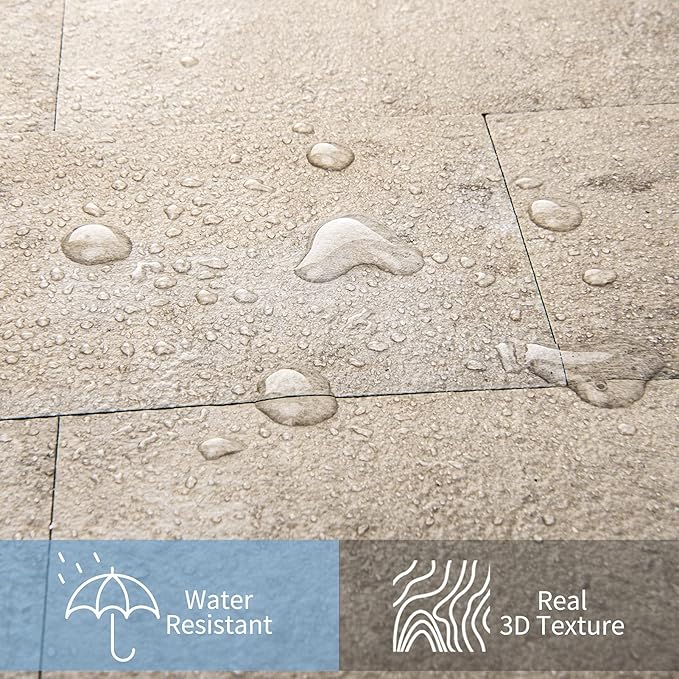 Art3d 102-Piece Peel and Stick Wall Tile for Kitchen Backsplash, Bathroom, Fireplace, 3in. × 6in. Stick on Subway Tile Stone Beige