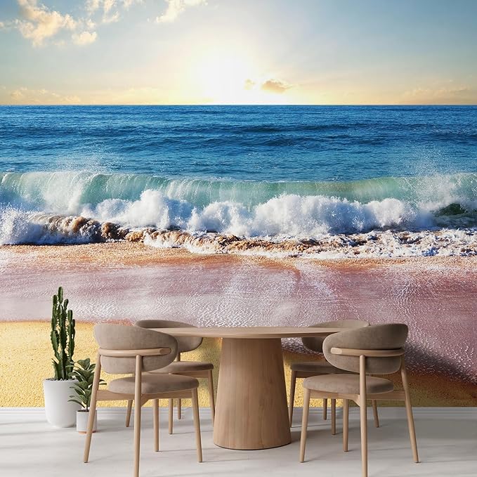 wall26 Wall Sticker/Wall Mural The United States of America Flag Painted on a Brick Walln, Not Peel and Stick, Non-Woven Wallpaper Decorative for Bedroom, Living Room, Office - 120x120 inches