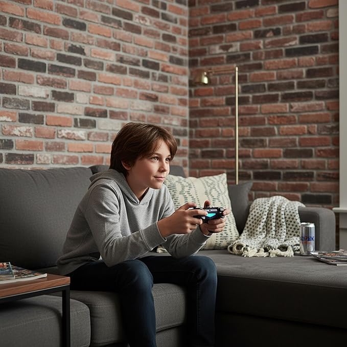 3D Faux Brick Wall Panels – Lightweight Styrofoam Cladding for Interior & Exterior Use | DIY Decorative Panels | 9 Pack (40"x20") | Ideal for Living Room, Kitchen, Outdoor Walls Earthcore