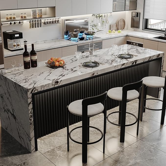 YLL YLL 6-Pack Slat Wall Panel with 2 Trims Wood Grain Slat Wall 96" x 6.2" WPC Slats 3D Wall Panels Black Grille