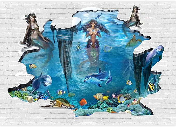 wall26 Wall Mural The Beautiful Undersea World Removable Self-Adhesive Large Wallpaper - 66x96 inches