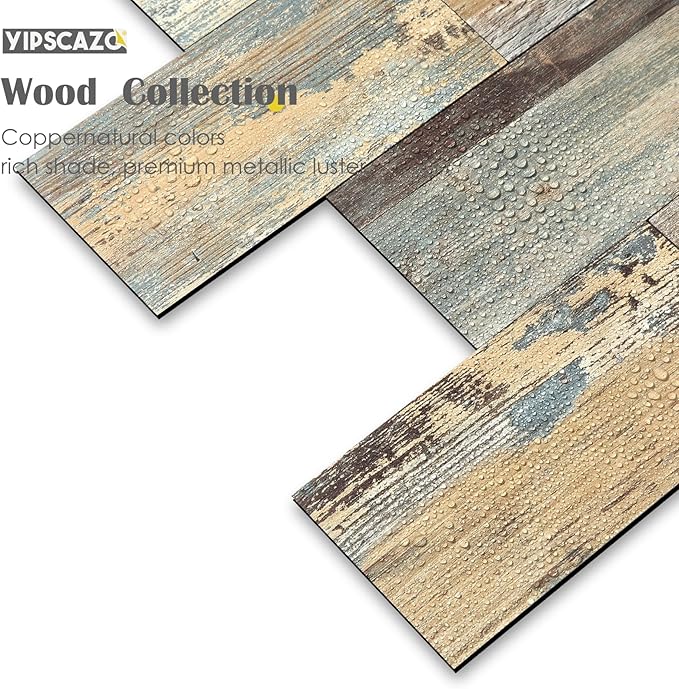 Yipscazo Peel and Stick backsplash 3 x 6 Inches 3D PVC Composite Wall Tile Stick on Backsplash Tile for Kitchen Bathroom, Laundry Room, Fireplace(Retro Rustic, 100 Pieces)