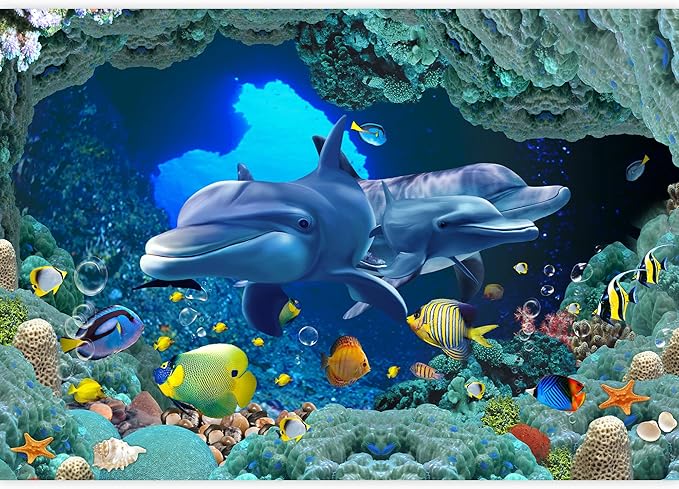 wall26 Wall Mural The Beautiful Undersea World Removable Self-Adhesive Large Wallpaper - 66x96 inches