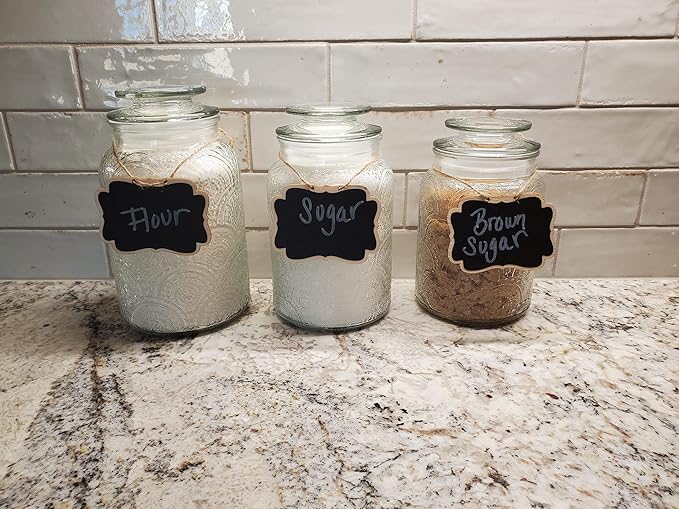 24 Pcs Reusable Mini Wood Chalkboards with Hanging String Erasable, Double-Sided Blackboard for Message Board Signs, Weddings Place Cards, Birthday Parties, Table Numbers, Plants