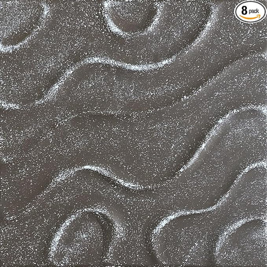 À LA MAISON CEILINGS R136 Modern Art Foam Glue-up Ceiling Tile 20 in x 20 in (21.6 sq. ft./Case), Pack of 8, Moss Gray