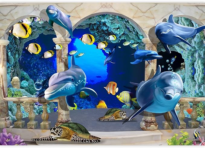wall26 Wall Mural The Beautiful Undersea World Removable Self-Adhesive Large Wallpaper - 100x144 inches