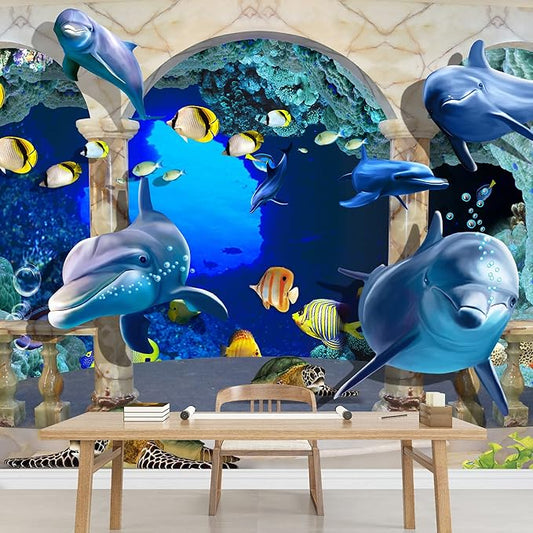 wall26 Wall Mural The Beautiful Undersea World Removable Self-Adhesive Large Wallpaper - 66x96 inches