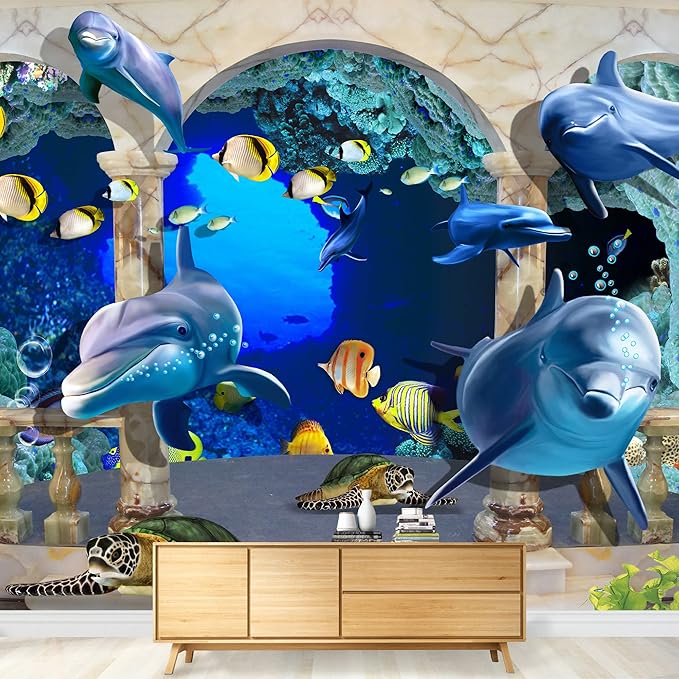 wall26 Wall Mural The Beautiful Undersea World Removable Self-Adhesive Large Wallpaper - 100x144 inches