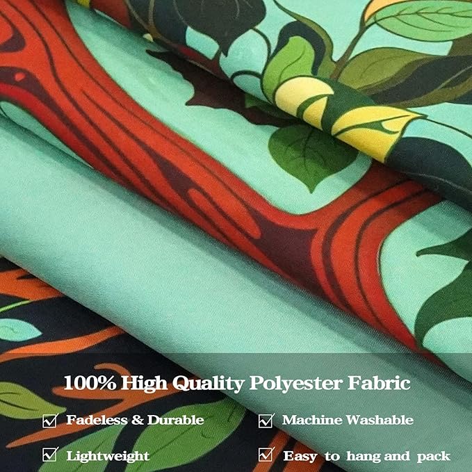 Zussun Boho Tree of Life Tapestry Vintage Nature Green Pink Plant Floral Flowers Leaves Birds Tapestries for Bedroom Aesthetic Retro Indian Tapestry Wall Hanging for Dorm Living Room 60 x 44 Inch