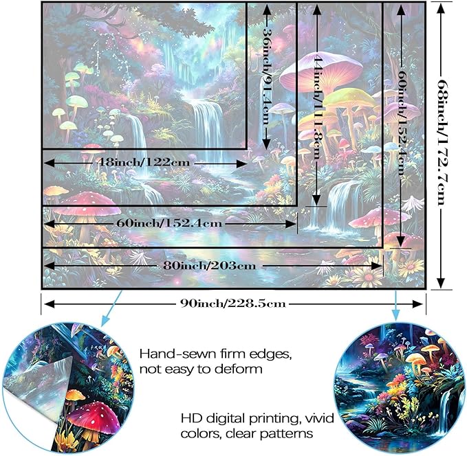 Zussun Hippie Sun Tapestry Boho Vintage Sunrise Nature Tree Lake Wall Tapestry for Bedroom Aesthetic Colorful Landscape Large Tapestries Wall Hanging for Dorm Living Room Decor 80 x 60 Inch