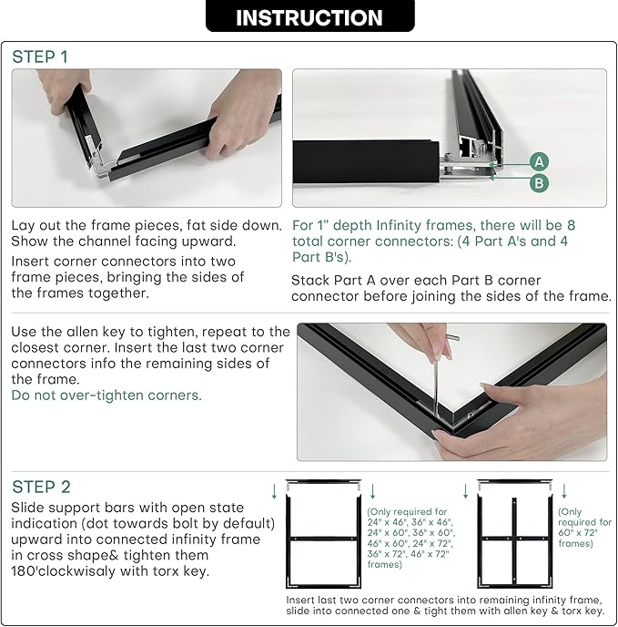 46"x60" XL Framed Wall Art - Impressionist Floral (Frame Assembly Required)