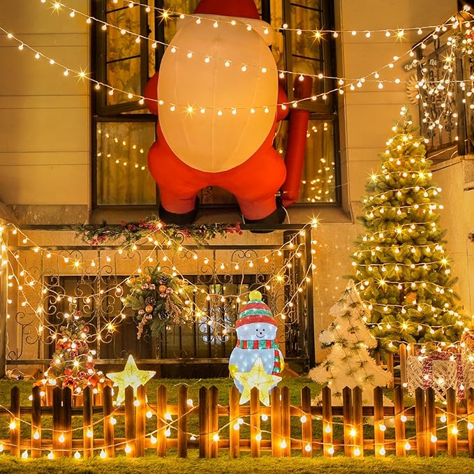 147ft Globe String Lights Outdoor Waterproof, 300 LED Indoor Christmas Lights Plug in with Remote, Hanging Fairy Light for Bedroom Holiday Party Patio Garden Christmas Decorations, Warm White