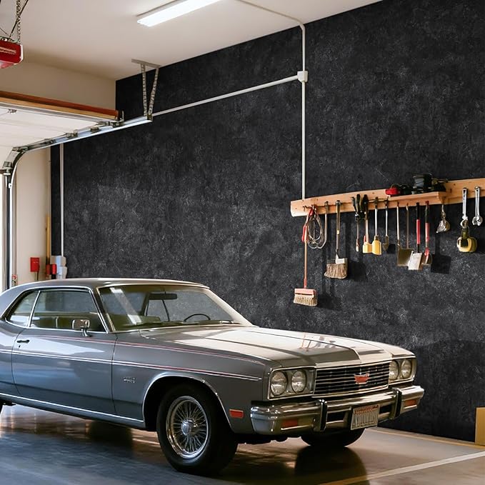 15.7'' x 590.5'' Concrete Wallpaper Peel and Stick - Grey Cement Wall Paper for Bedroom - Gray Self-Adhesive Waterproof Contact Paper for Countertop - Textured Vinyl Wrap Stickers for Living Room