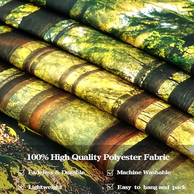 Zussun Nature Forest Tapestry Sunlit Green Woodland Tapestry for Bedroom Aesthetic Lush Trees Landscape Large Tapestries Wall Hanging for Dorm Living Room Decor 80 x 60 Inch