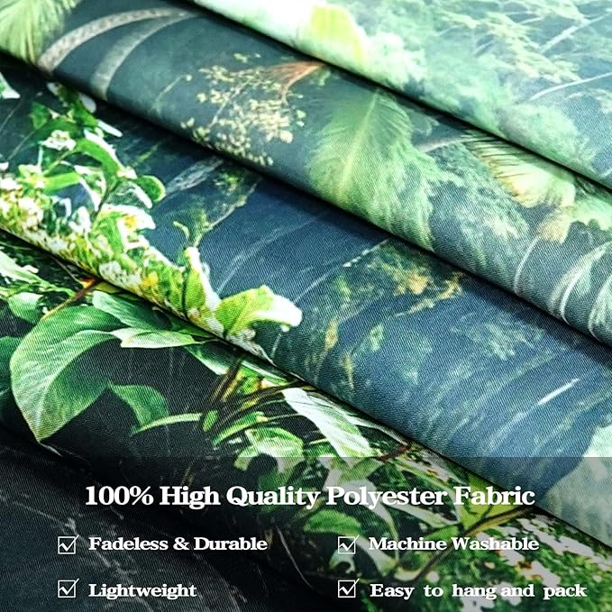 Zussun Nature Forest Tapestry Green Rainforest Tree Wall Tapestry for Bedroom Aesthetic Waterfall Lush Landscape Small Tapestries Wall Hanging for Dorm Living Room Decor 48 x 36 Inch