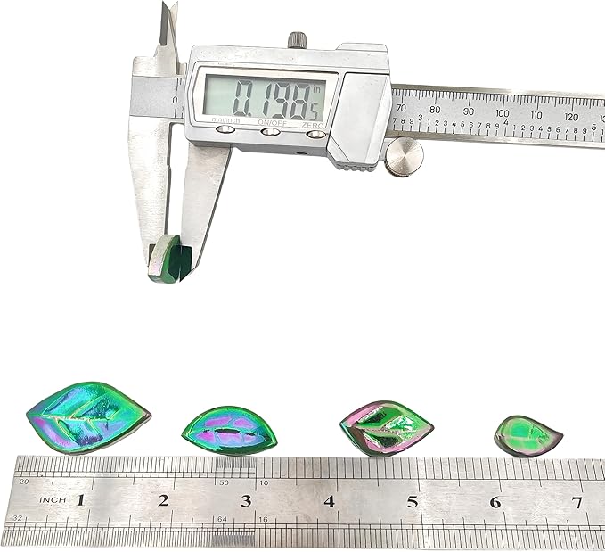 500g/1.1lb Leaf-Shaped Ceramic Mosaic Tiles,Ceramic Mosaic Pieces for Crafts,Mosaic Tiles for Home Decoration or DIY Crafts,Mosaic Making Supplies. (Iridescent Dark Green)