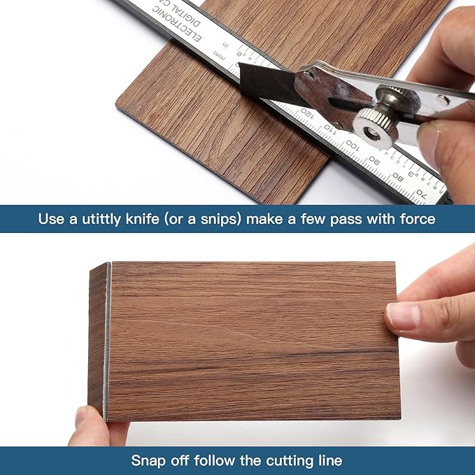 Yipscazo Peel and Stick backsplash 3 x 6 Inches 3D PVC Composite Wall Tile Stick on Backsplash Tile for Kitchen Bathroom, Laundry Room, Fireplace(Brown Wood Grain, 32 Pieces)