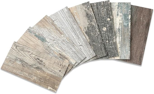 Yipscazo Peel and Stick backsplash 3 x 6 Inches 3D PVC Composite Wall Tile Stick on Backsplash Tile for Kitchen Bathroom, Laundry Room, Fireplace(Wood, 160 Pieces)