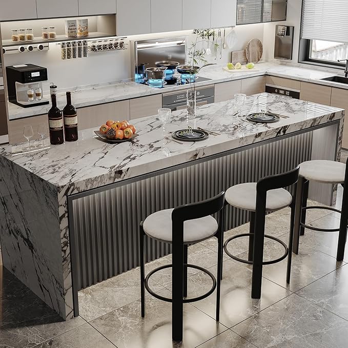 YLL YLL 6-Pack Slat Wall Panel with 2 Trims Wood Grain Slat Wall 96" x 6.2" WPC Slats 3D Wall Panels Grey Grille