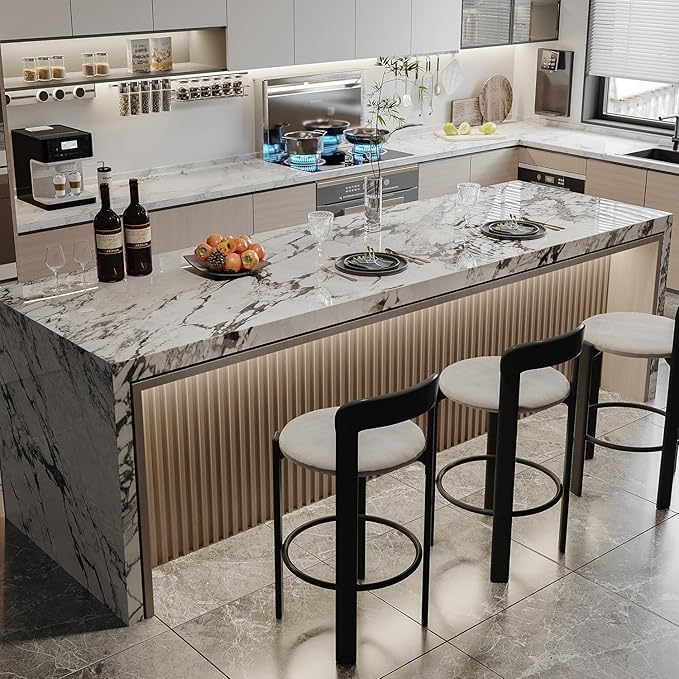 YLL YLL 6-Pack Slat Wall Panel with 2 Trims Wood Grain Slat Wall 96" x 6.2" WPC Slats 3D Wall Panels Oak Grille