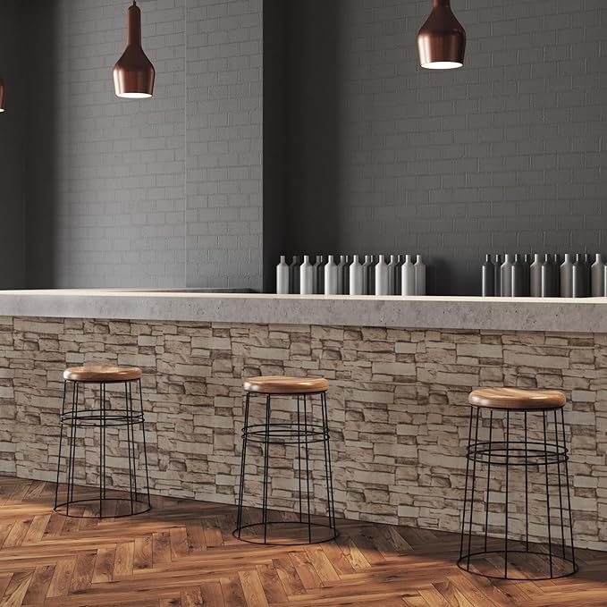 30PCS 3D Wall Panels Peel and Stick Foam, Self-Adhesive Decorative 3D Brick Wallpaper Wall Covering, Faux Stone Wall Panel Foam Brick for Living Room, Kitchen, Bathroom