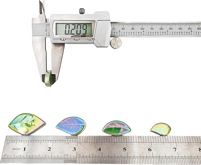 500g/1.1lb Leaf-Shaped Ceramic Mosaic Tiles,Ceramic Mosaic Pieces for Crafts,Mosaic Tiles for Home Decoration or DIY Crafts,Mosaic Making Supplies. (Iridescent Light Green)