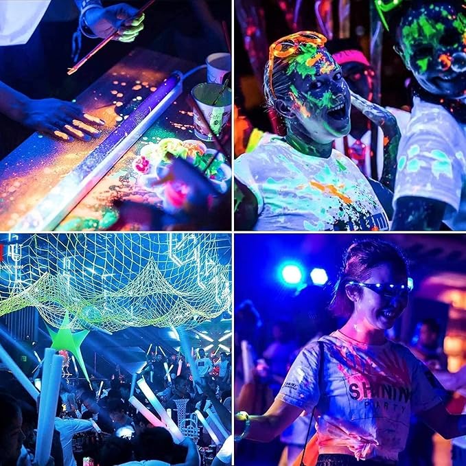 YANYCN 2 Pack 1000W LED Black Flood Light, Big Black Light Outdoor with Plug and Switch, IP66 Waterproof Blacklight for Glow Party, Halloween, Fluorescent Poster, Body Paint, Aquarium