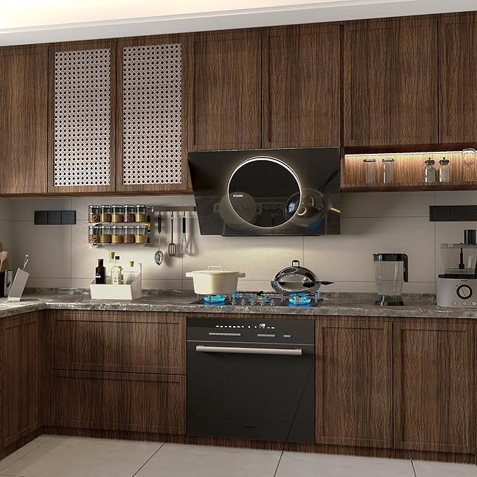 YURITIS 48"x78.7" Walnut Wallpaper Vintage Woodgrain Peel and Stick Self Adhesive Removable Thick Cabinet Film Vinyl Wrap Stickers Extra Wide Contact Paper Natural Wall Paper for Countertops Furniture